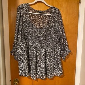 Torrid chiffon babydoll top